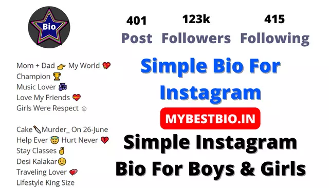 Simple Bio For Instagram